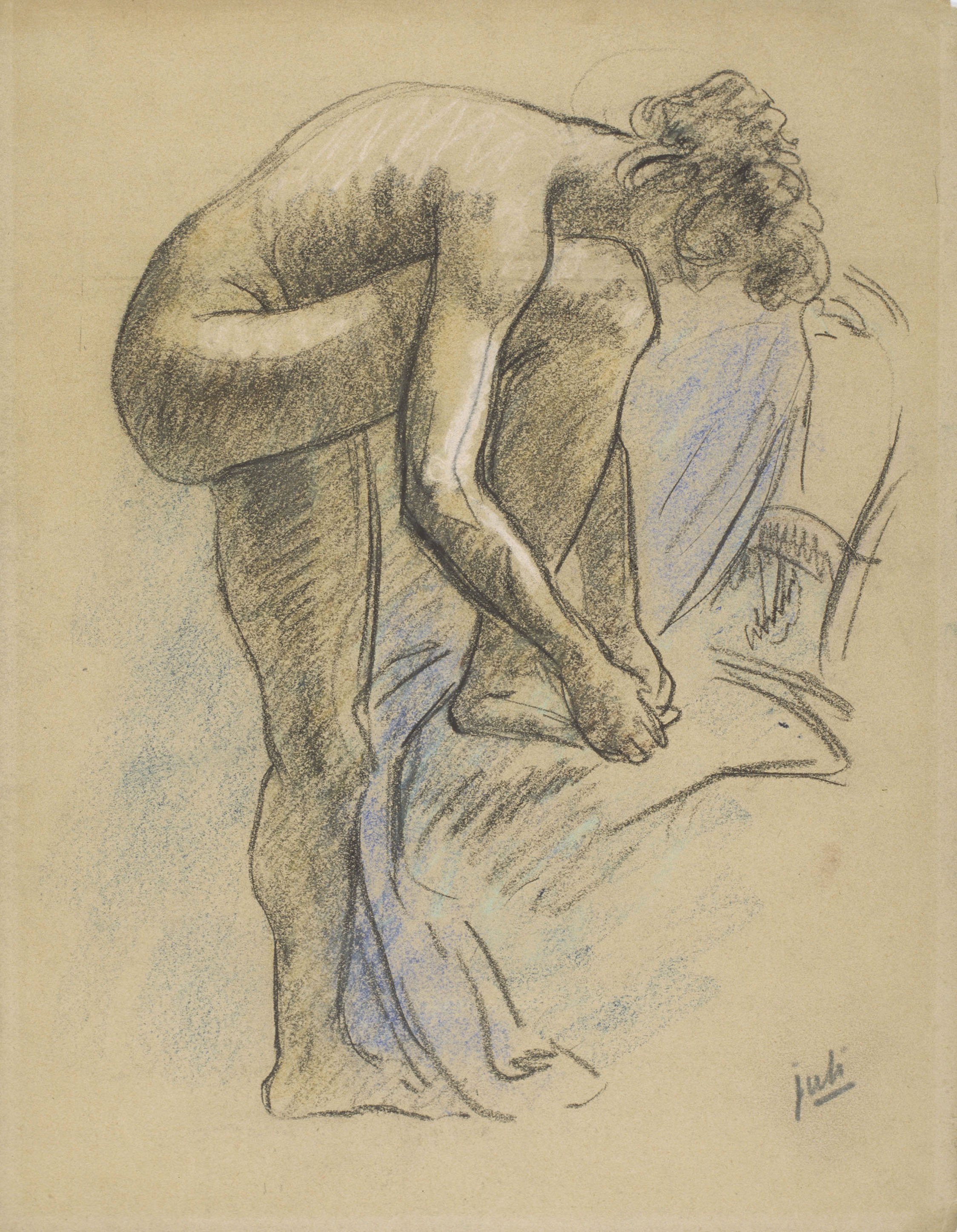 image for: Juli González - Nu de perfil amb cadira (Nu de profil à la chaise) - Cap a 1910-1914
