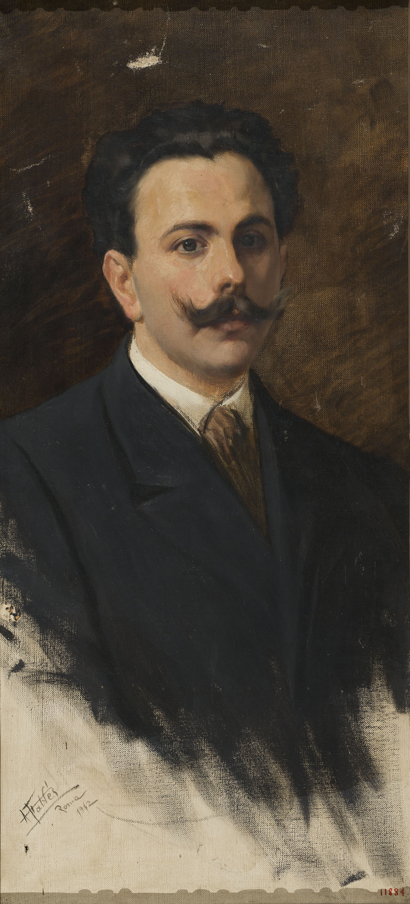 image for: Antoni Fabrés - Retrat de cavaller [Enrico Betti-Berutto, marit de Glòria Fabrés] - 1912