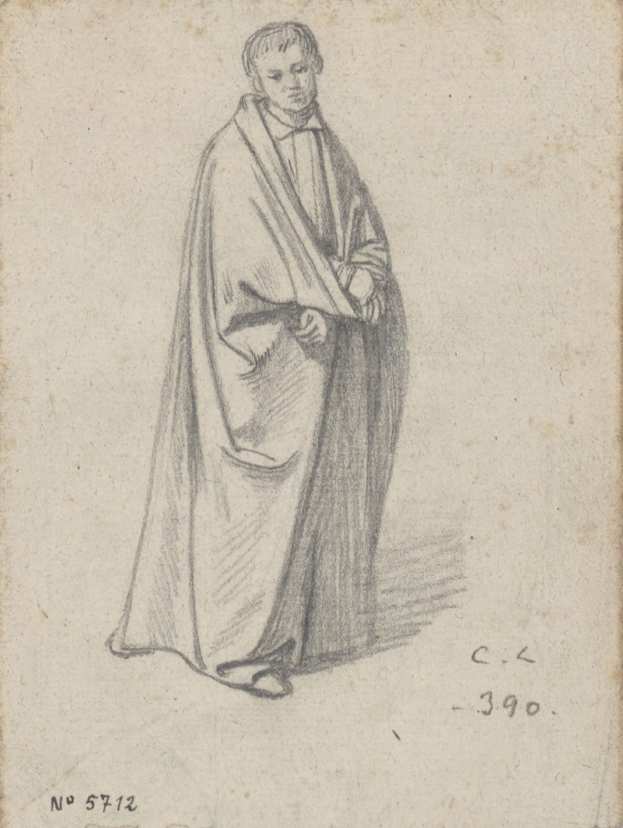 image for: Claudi Lorenzale - Figura masculina - Cap a 1850-1870
