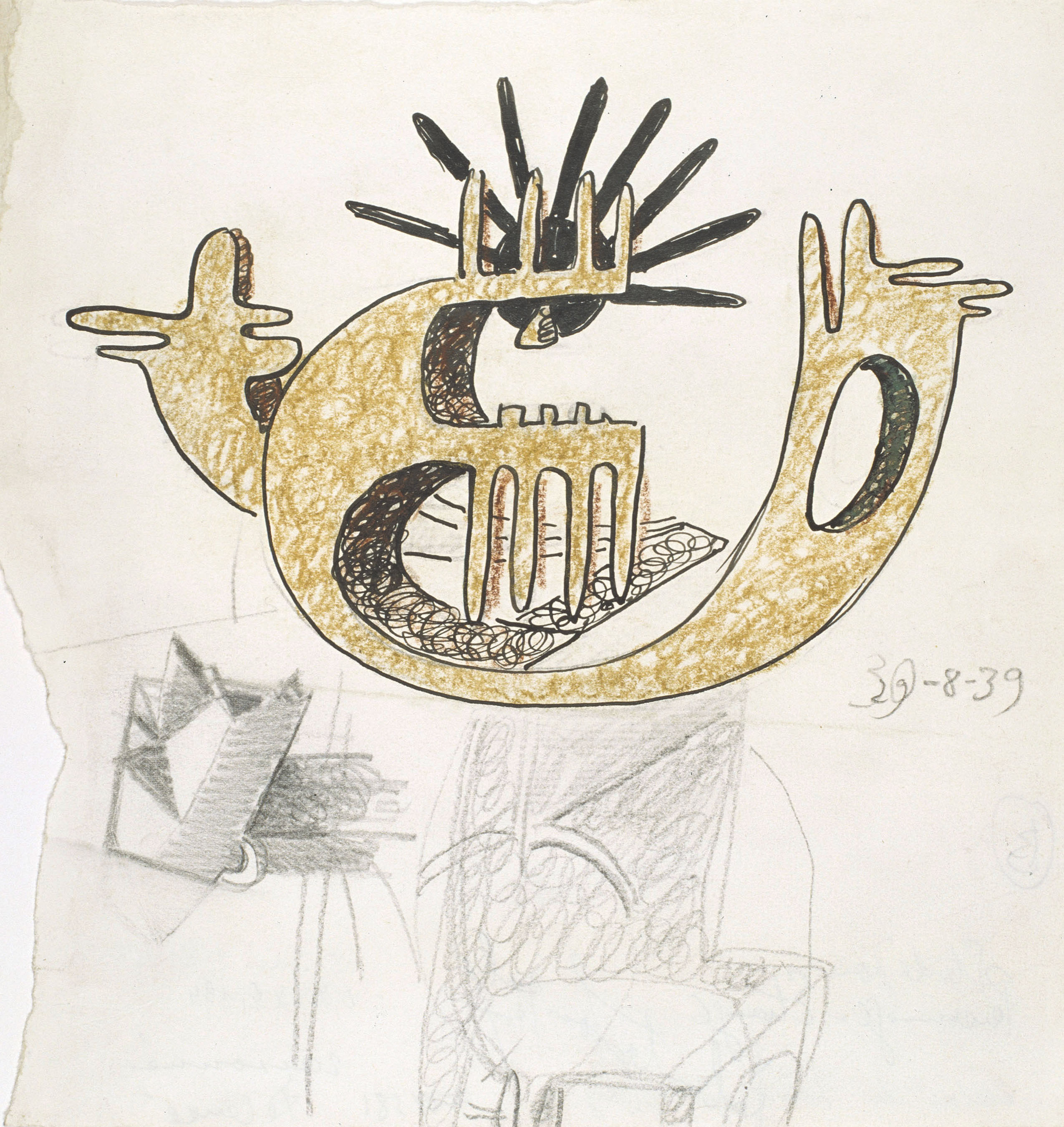 image for: Juli González - Estudi per a personatge estrany (Étude pour personnage étrange) - 1939