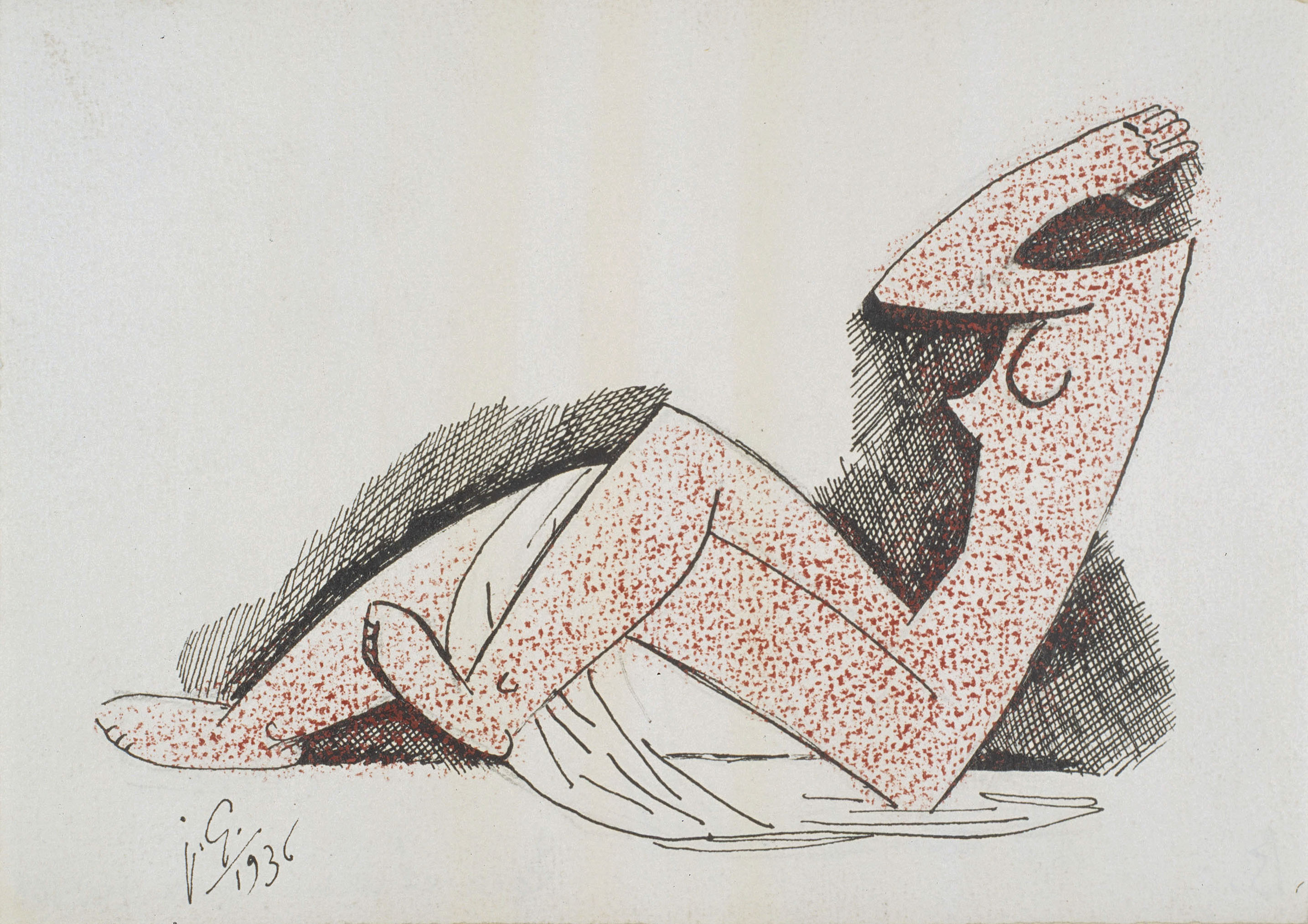 image for: Juli González - Nu assegut de perfil (Nu assis de profil) - 1936