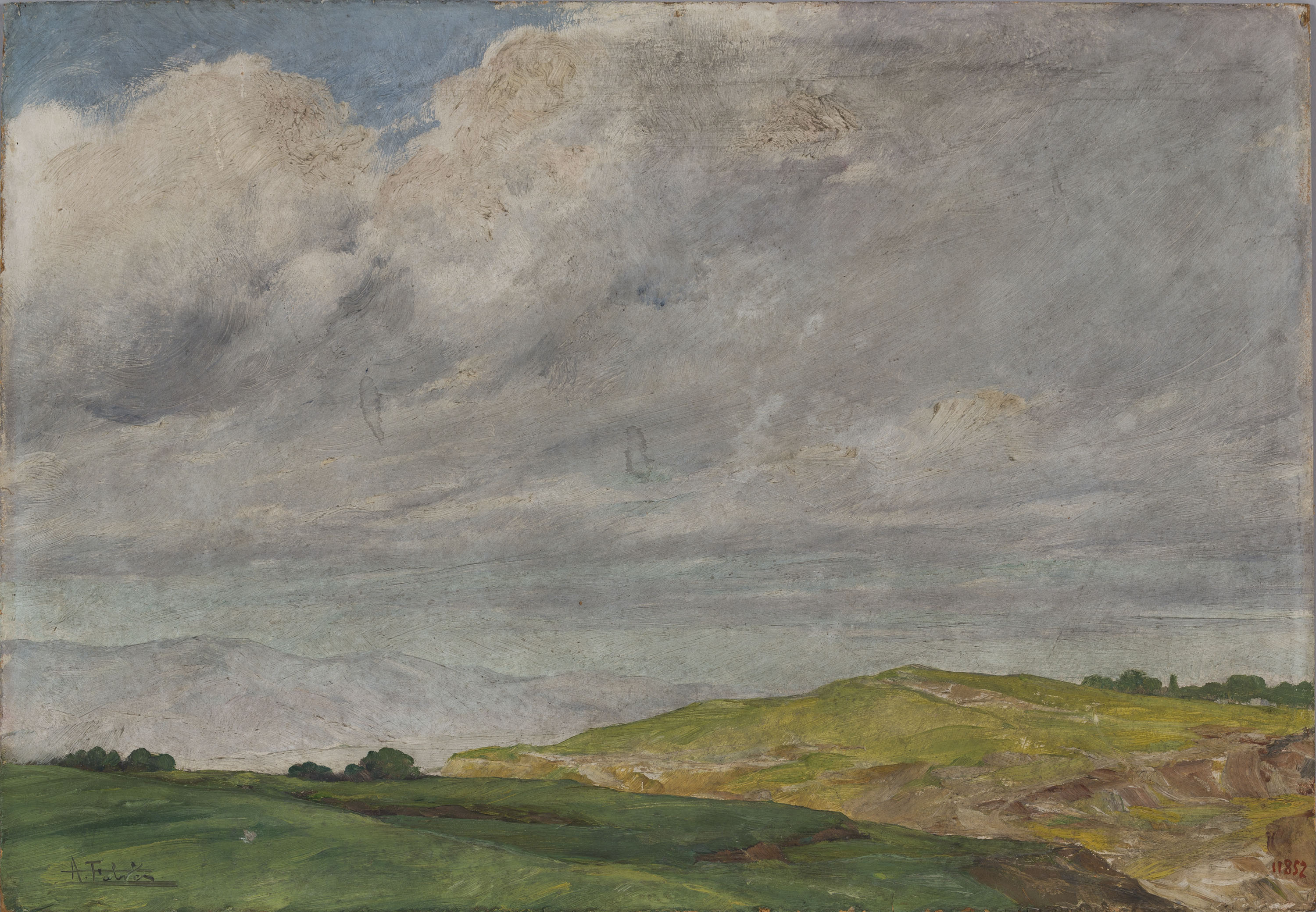 image for: Antoni Fabrés - Paisatge de tarda - Cap a 1898