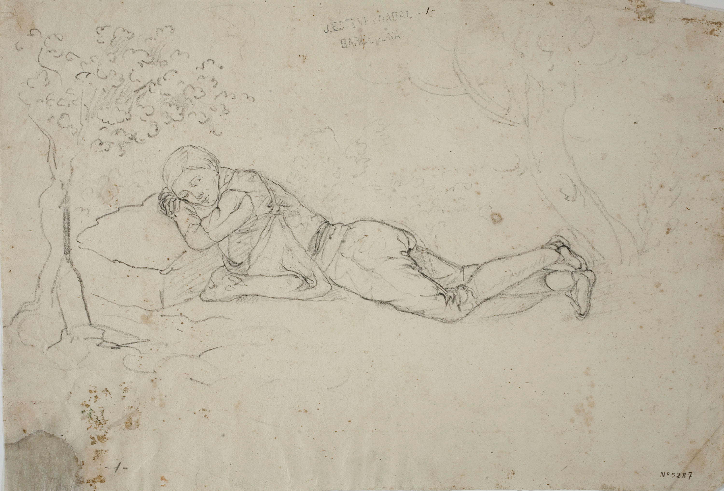 image for: Josep Bernat Flaugier - Jove pastor dormint - Cap a 1800-1812