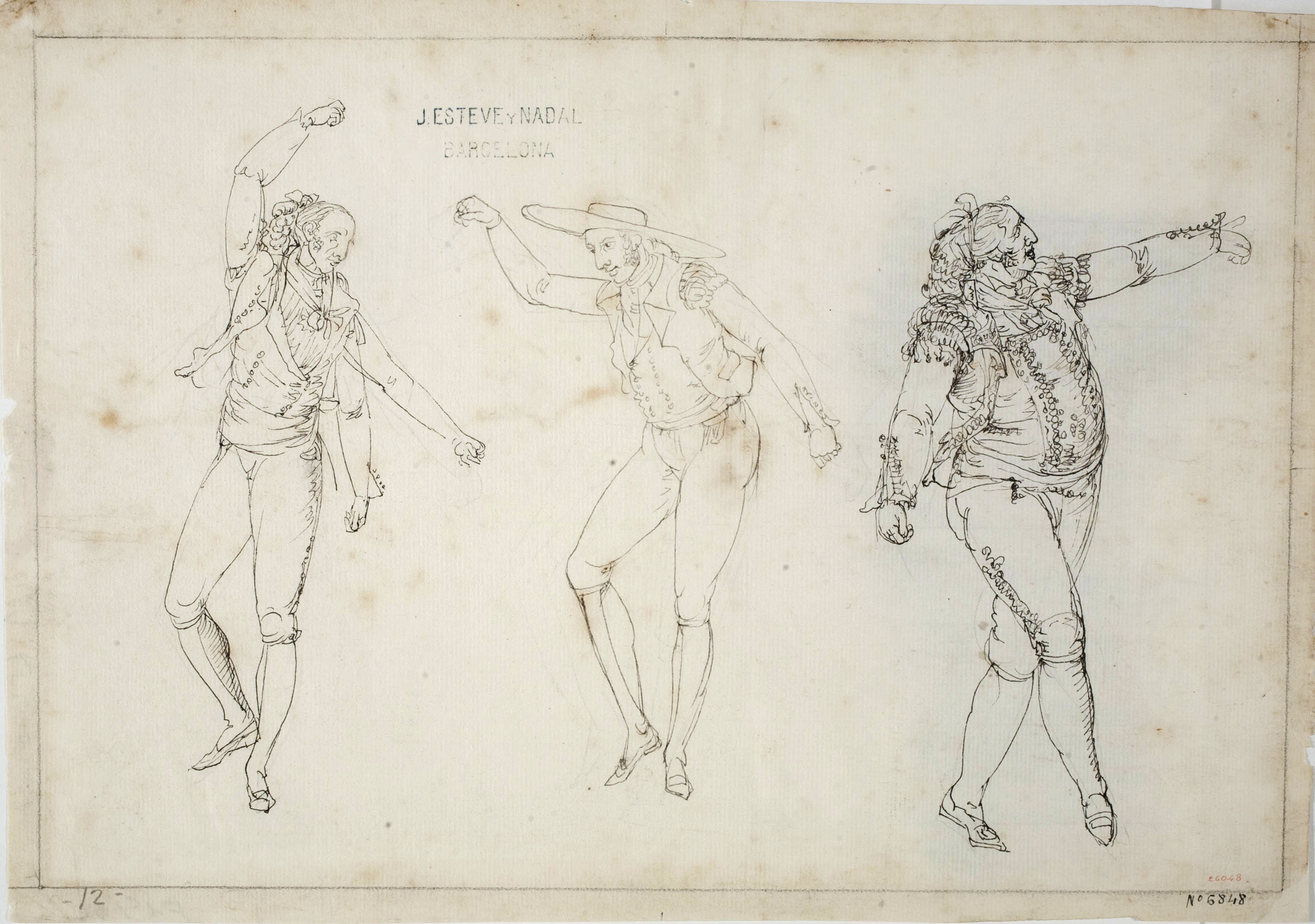 image for: Josep Bernat Flaugier - Estudi de majos ballant - Cap a 1800-1812