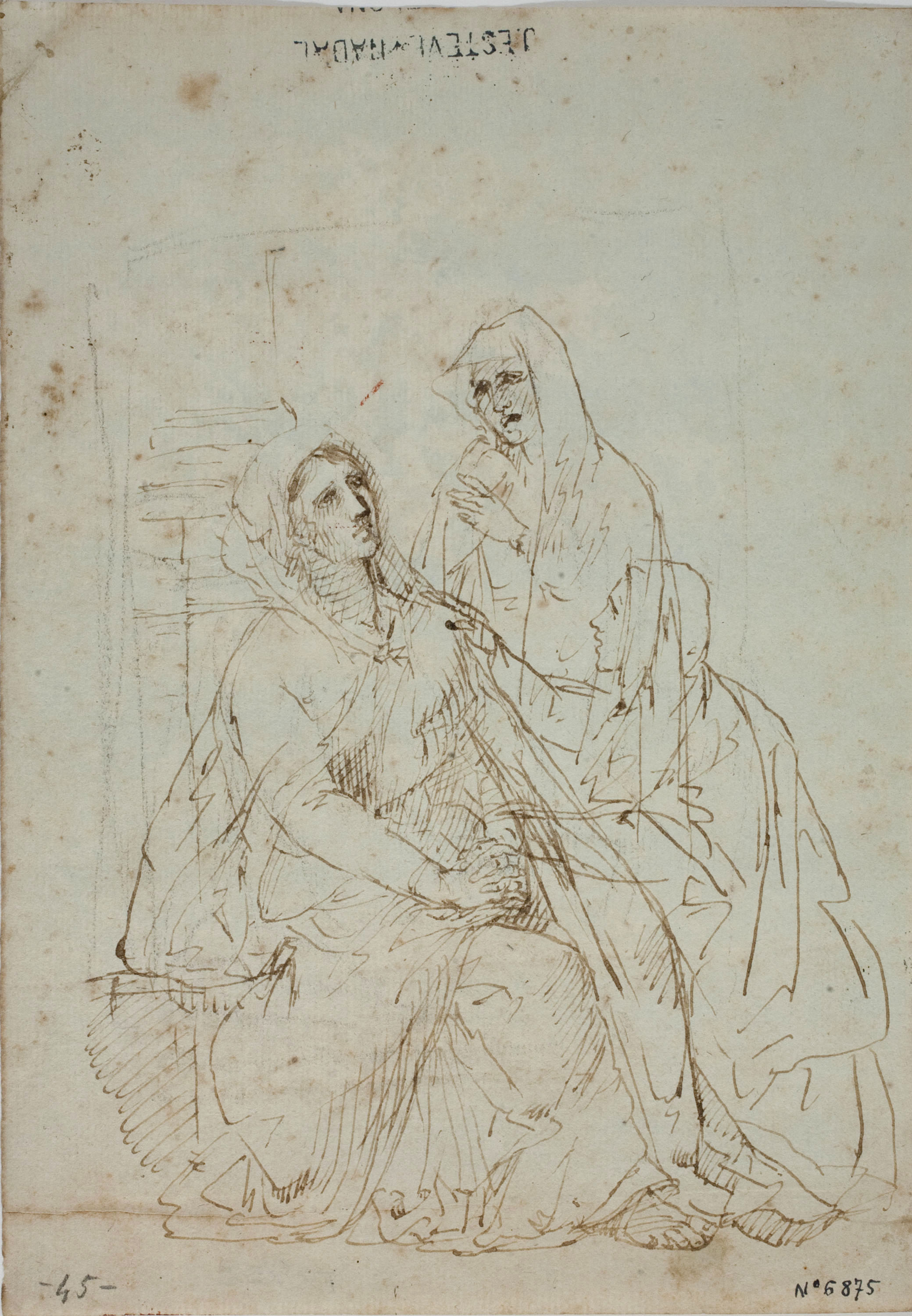 image for: Josep Bernat Flaugier - La Mare de Déu acompanyada de dues dones - Cap a 1800-1812