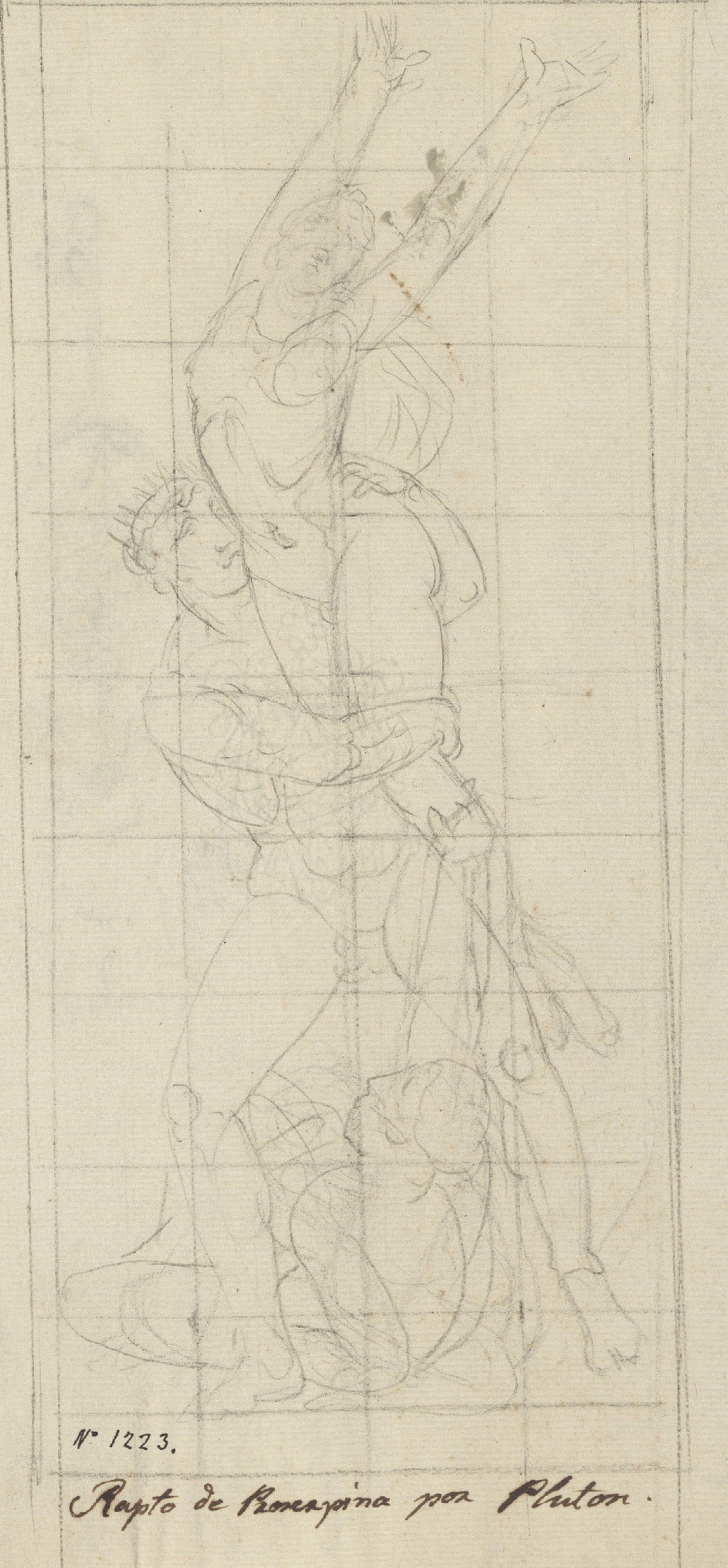 image for: Josep Bernat Flaugier - Rapte de Proserpina (anvers) / Esbós inconcret (revers) - Cap a 1799-1800