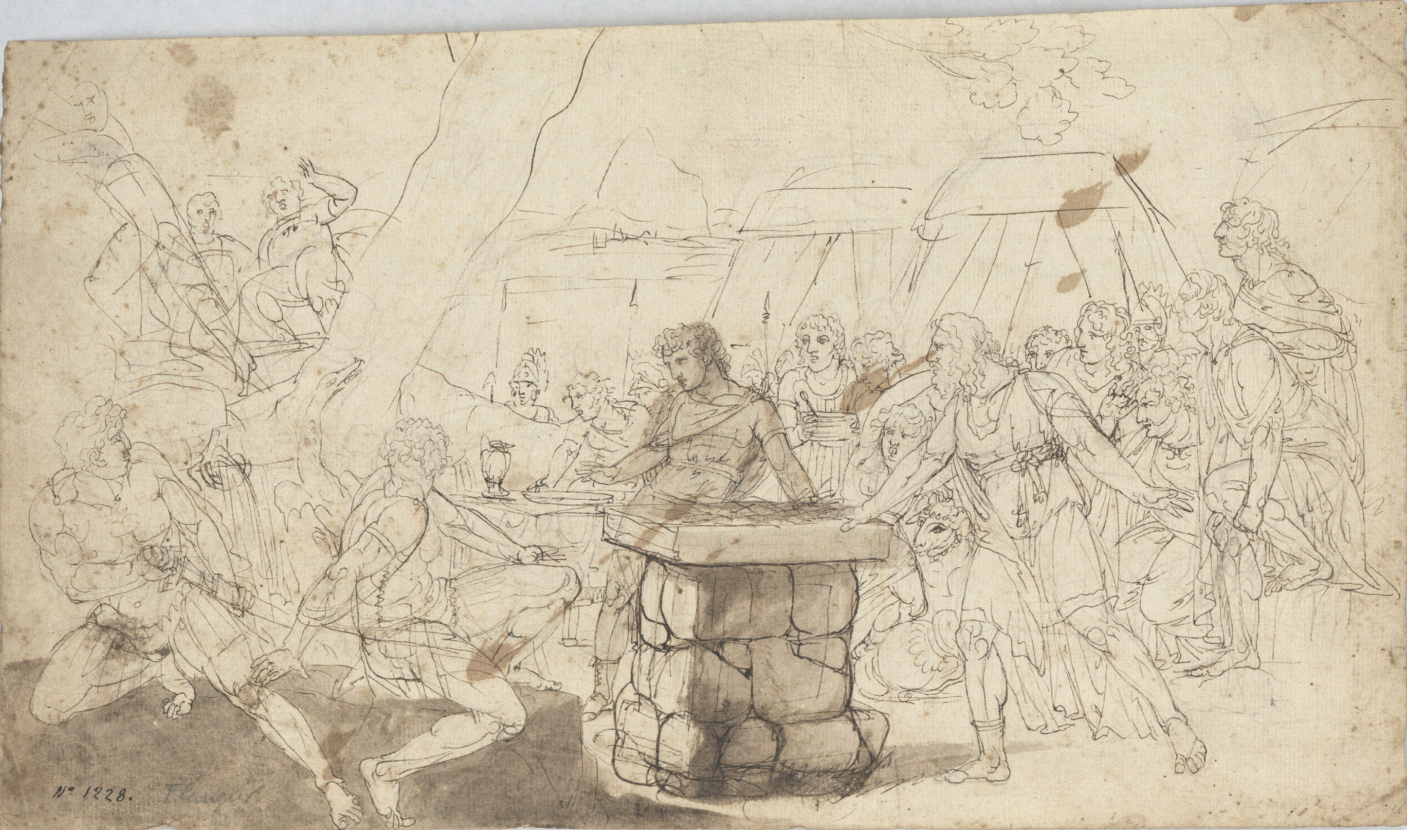 image for: Josep Bernat Flaugier - Composició mitològica - Cap a 1790-1800