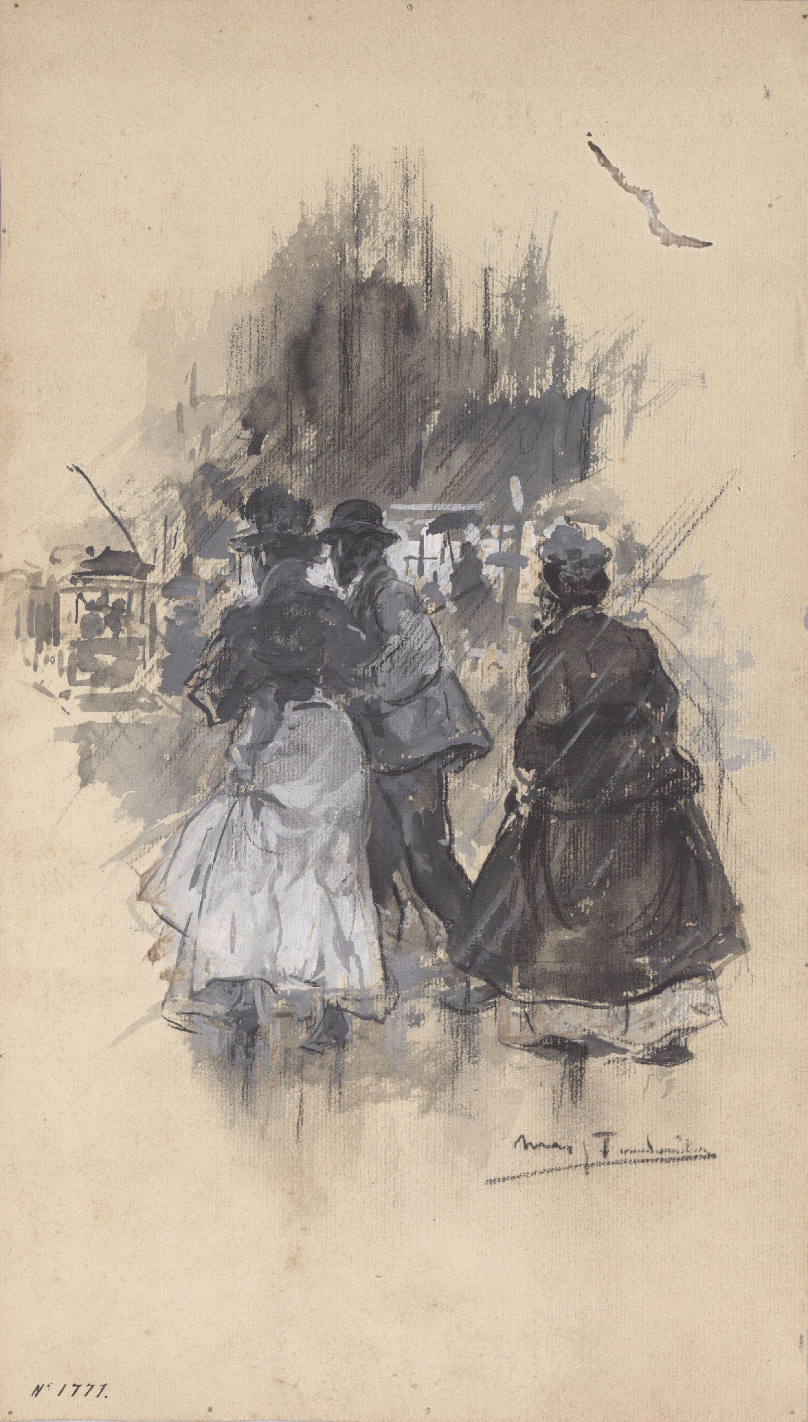 image for: Arcadi Mas i Fondevila - Día de lluvia (Dia de pluja) - Cap a 1883-1889