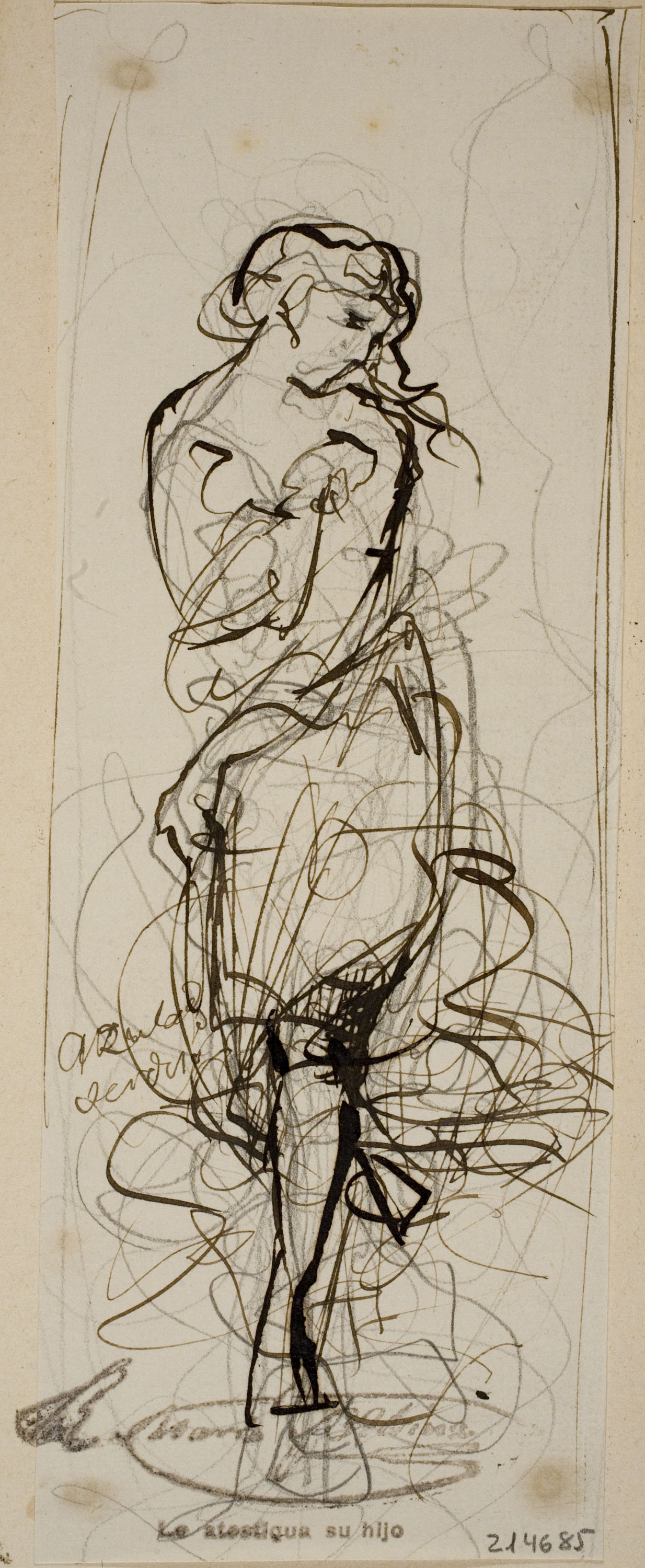 image for: Ramon Martí i Alsina - Estudi de figura femenina - Cap a 1870-1880