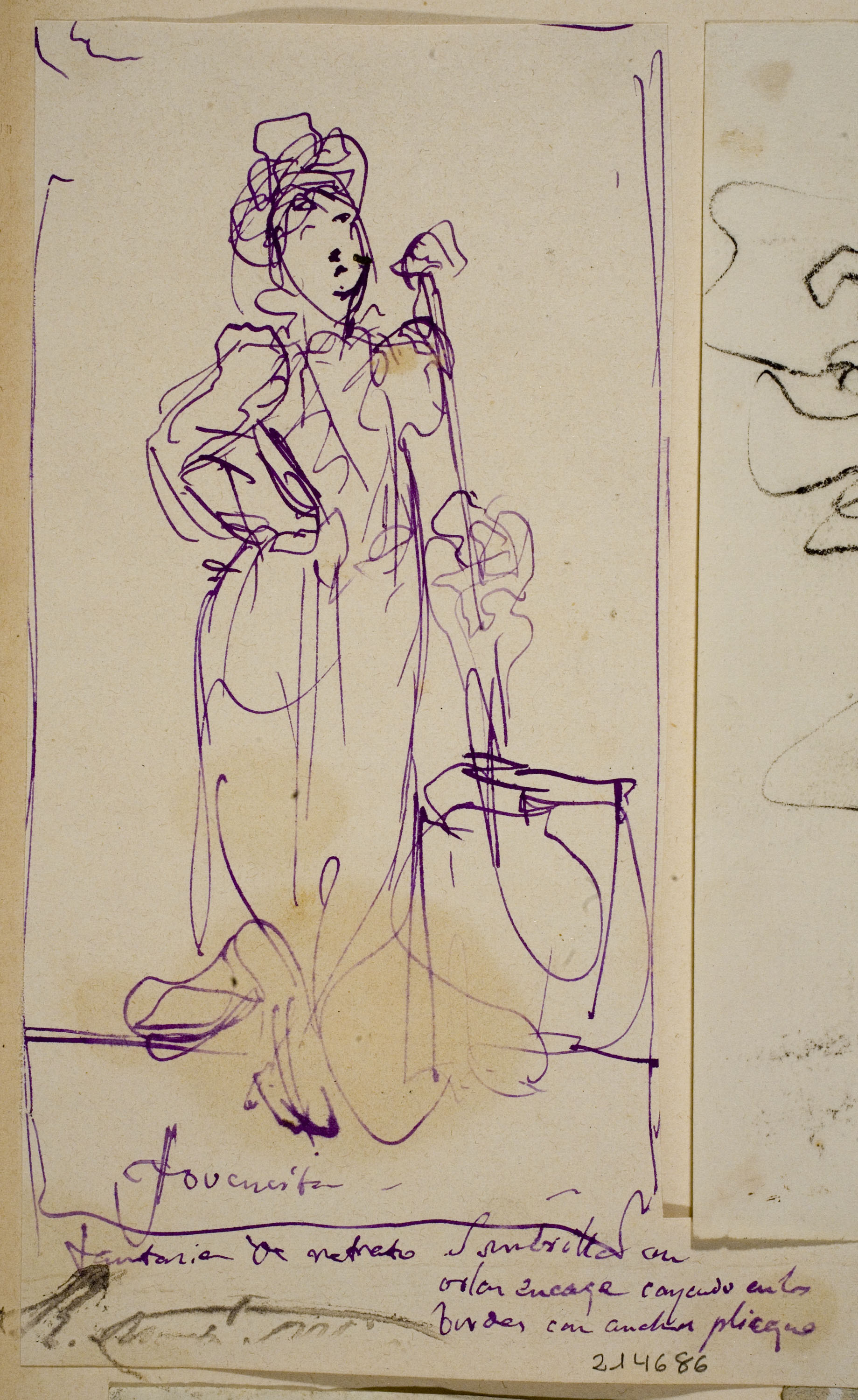 image for: Ramon Martí i Alsina - Estudi de figura femenina - Cap a 1860-1870