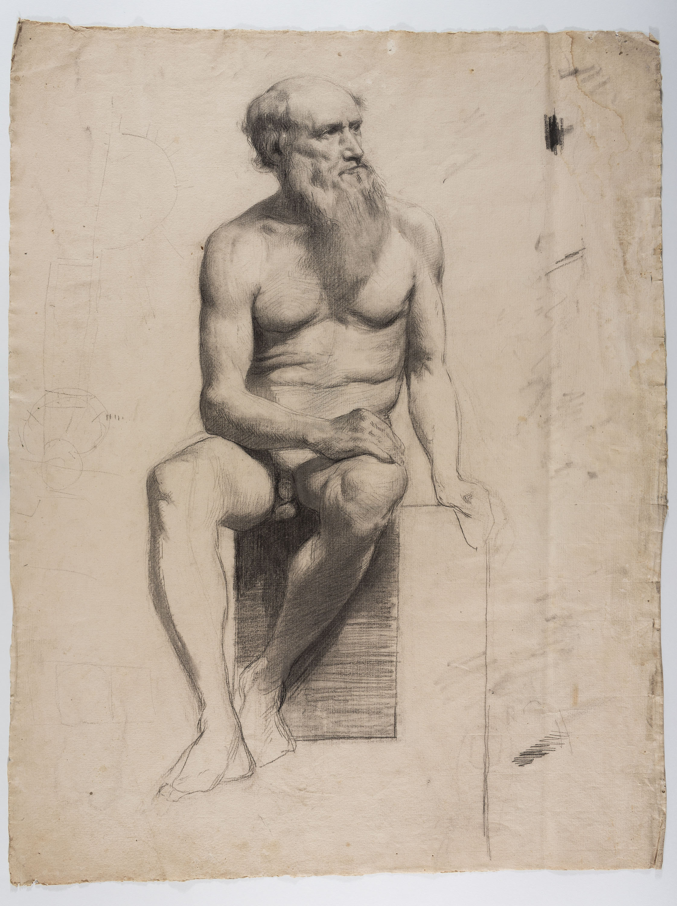 image for: Andreu Solà - Nu masculí barbut - Cap a 1880-1885