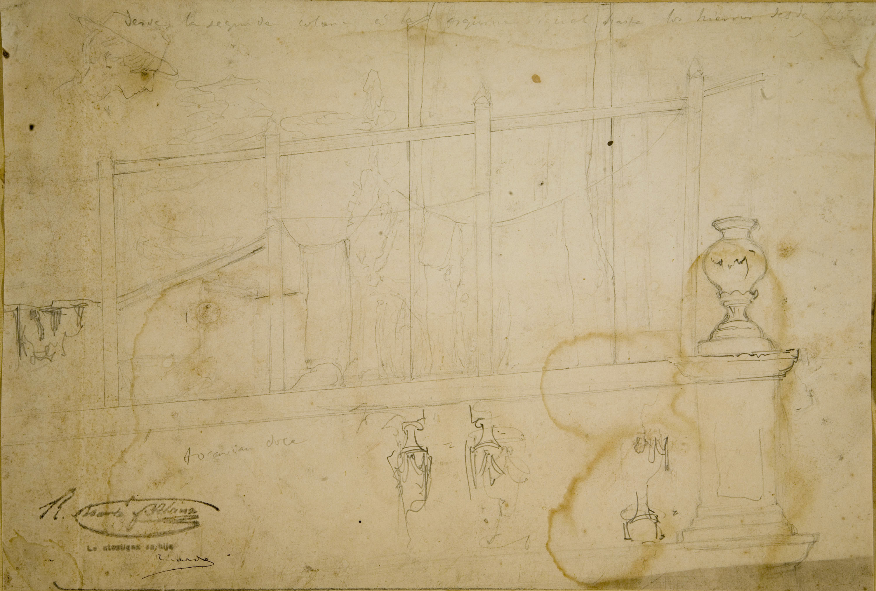 image for: Ramon Martí i Alsina - Estudi per al quadre «Born Vell» - Cap a 1866