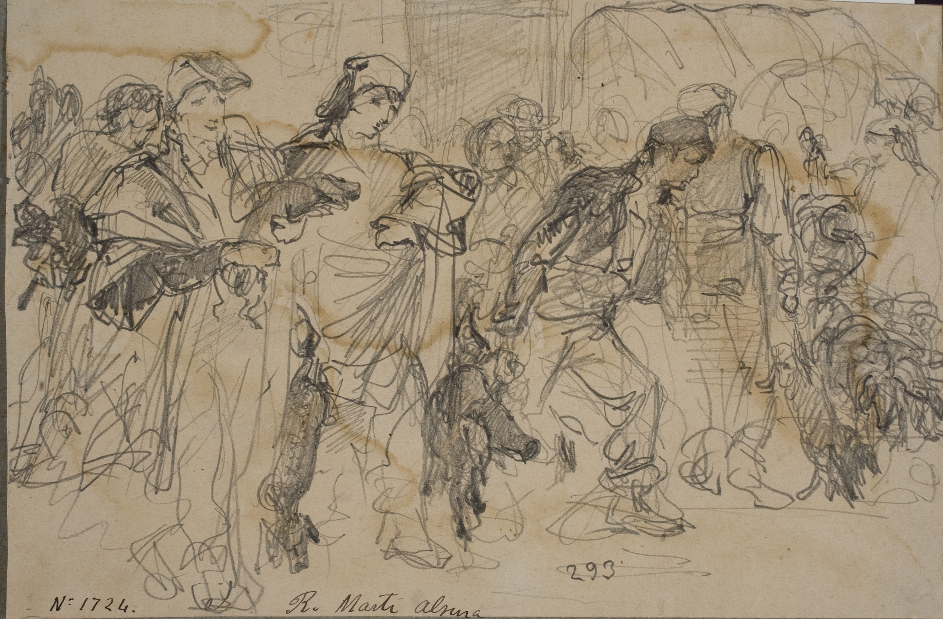 image for: Ramon Martí i Alsina - En un mercat - Cap a 1860-1870