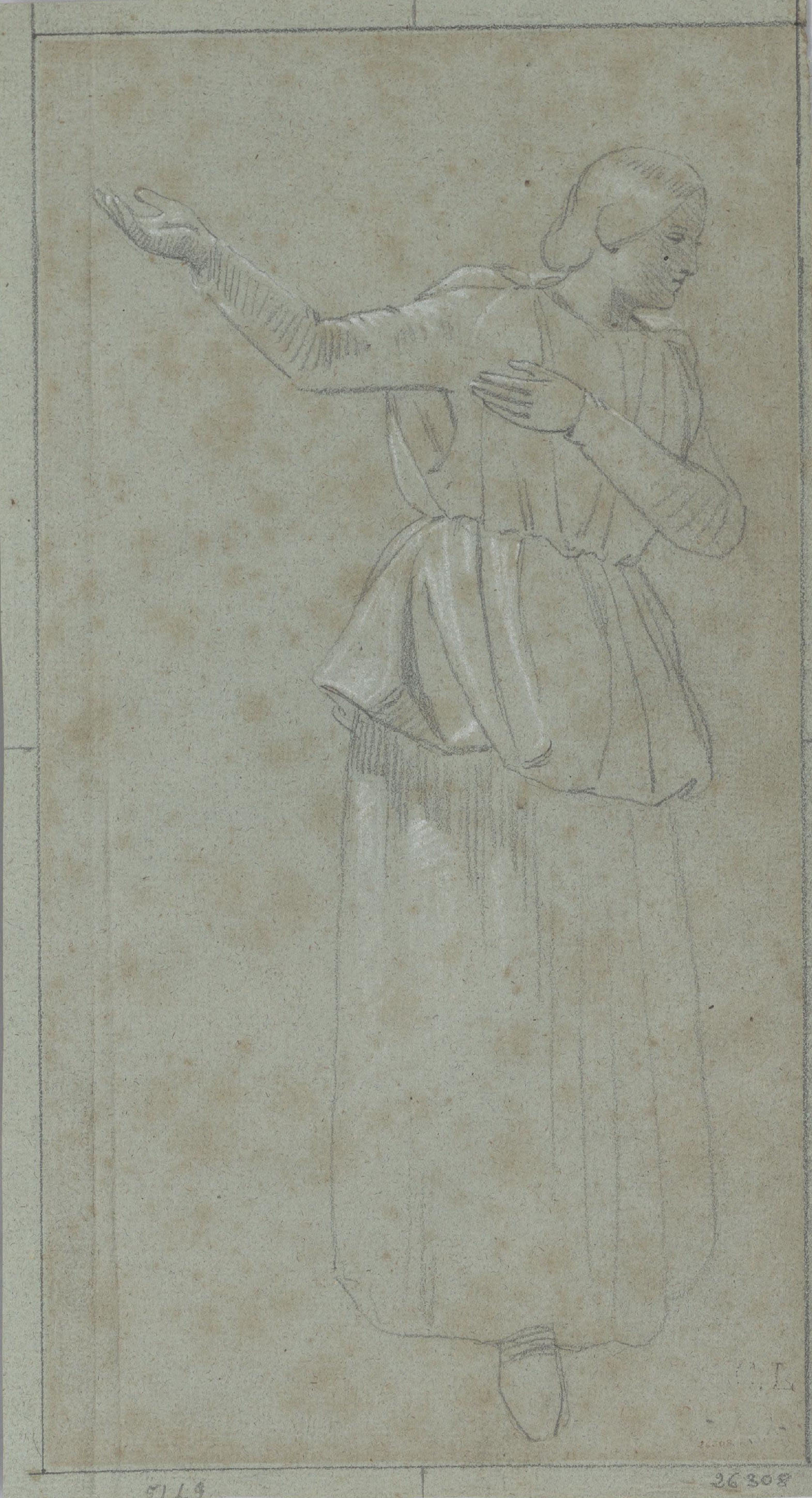 image for: Claudi Lorenzale - Figura femenina - Cap a 1850-1860