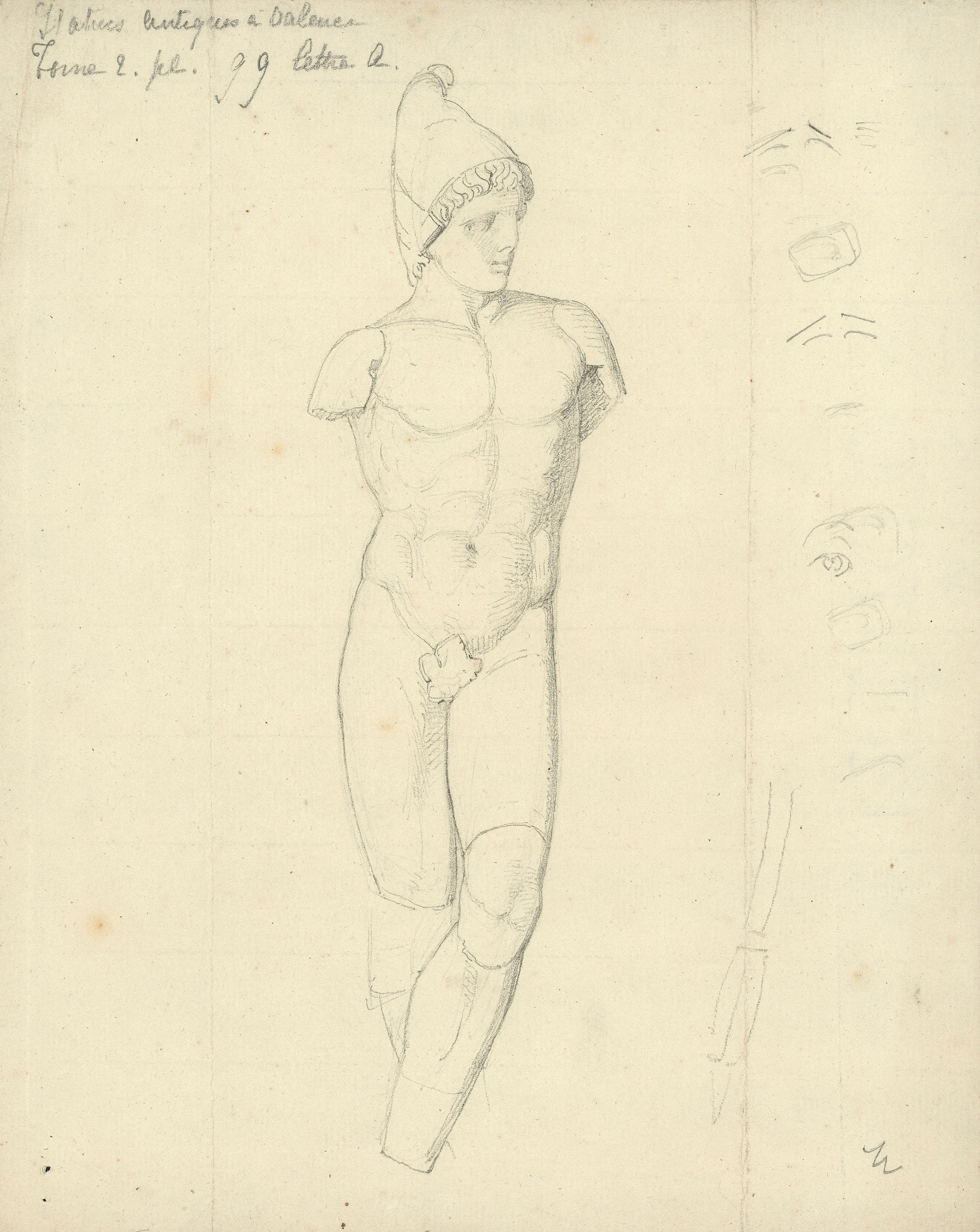 image for: Dutailly - Estàtua masculina trobada a València - Cap a 1801-1803