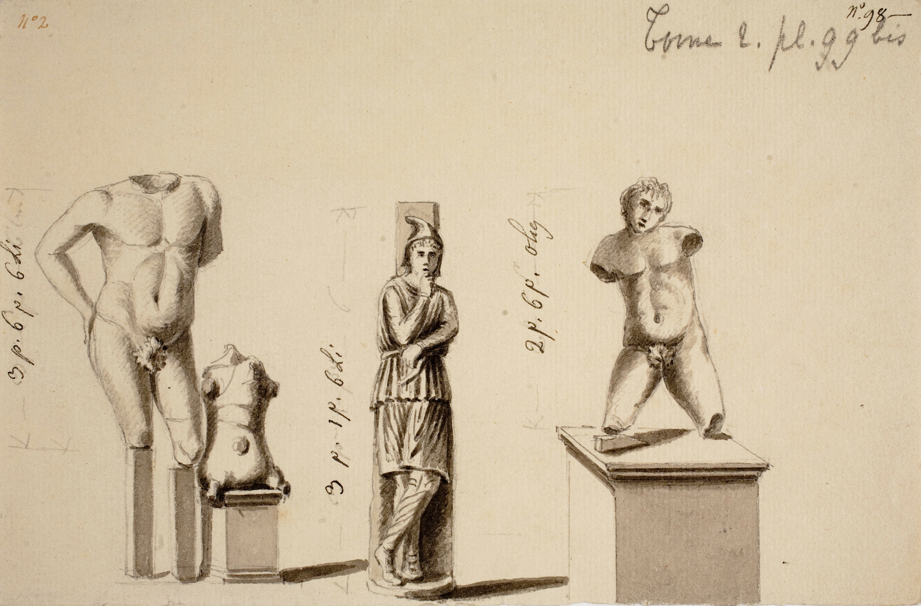 image for: Dutailly - Quatre estàtues antigues trobades a València - Cap a 1801-1803