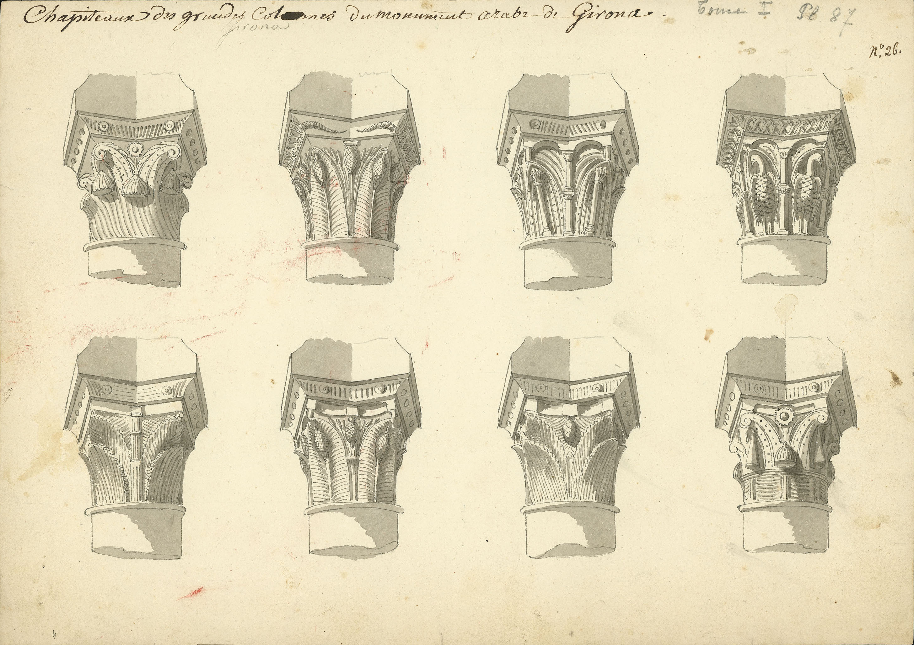 image for: Jacques Moulinier - Capitells dels banys àrabs de Girona - Cap a 1801-1803