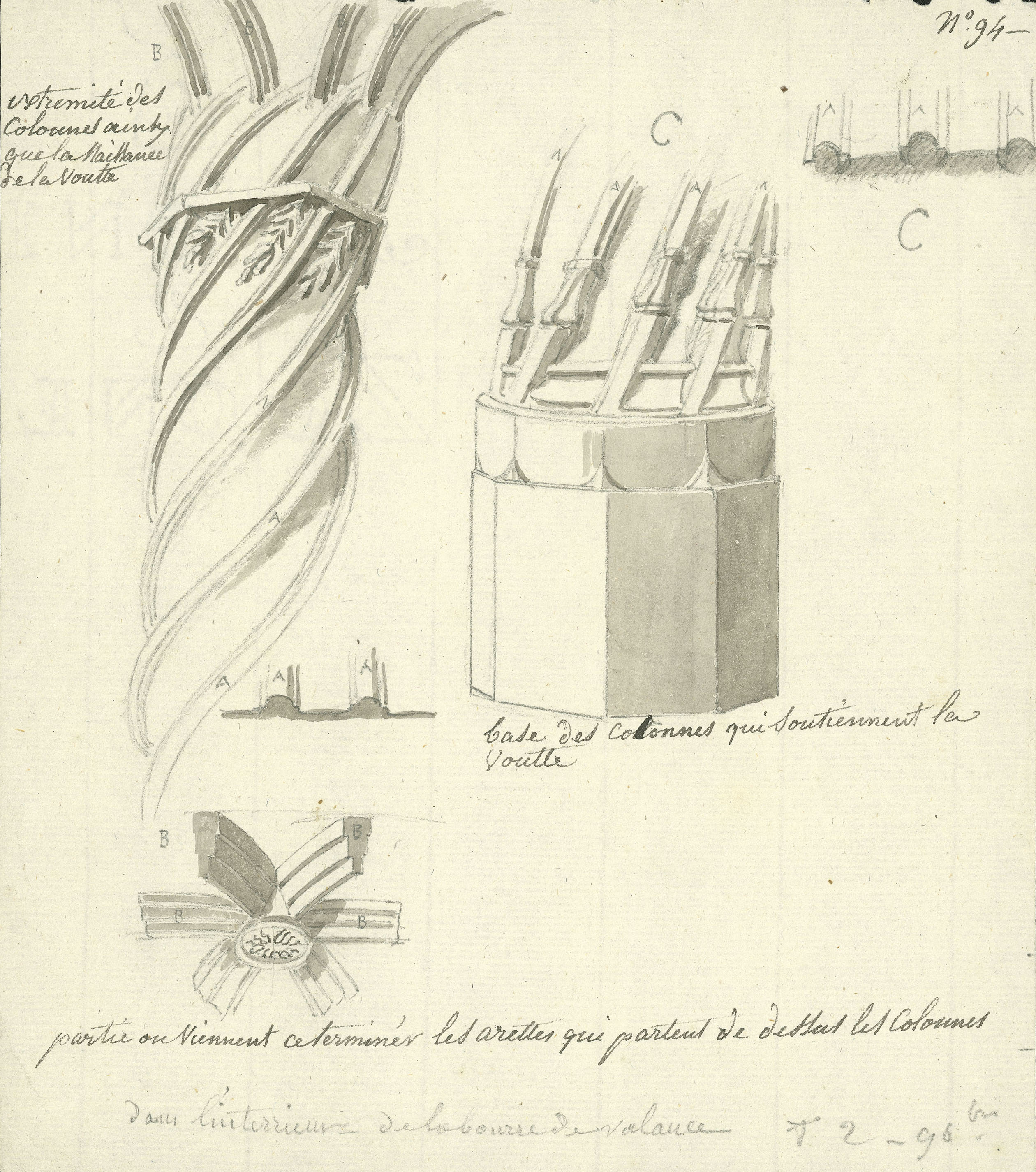 image for: François Ligier - Detalls de l&#039;edifici de la Llotja de València - Cap a 1801-1803
