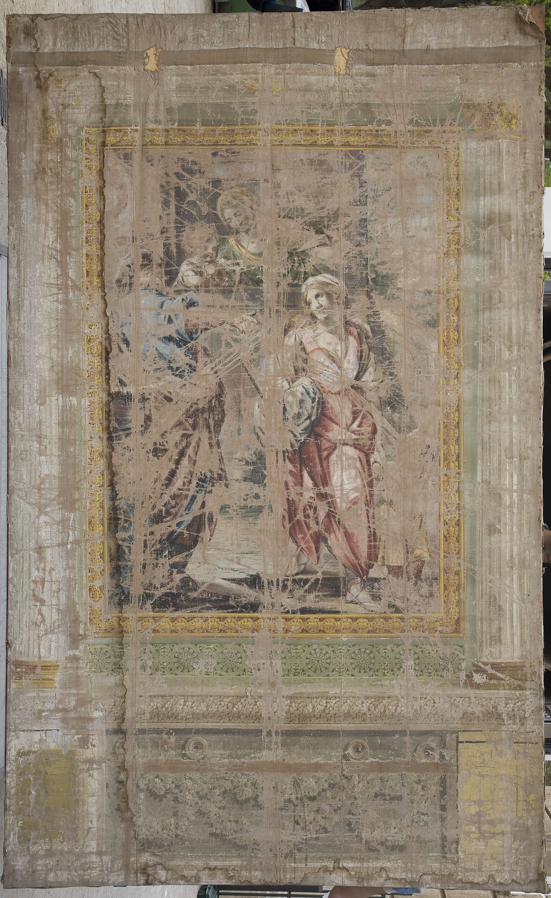 image for: Francesc Pla Duran dit &quot;El Vigatà&quot; - Sala Bíblica. Casa Clarós o Serra. Abraham foragita Agar i el seu fill - Últim quart del segle XVIII