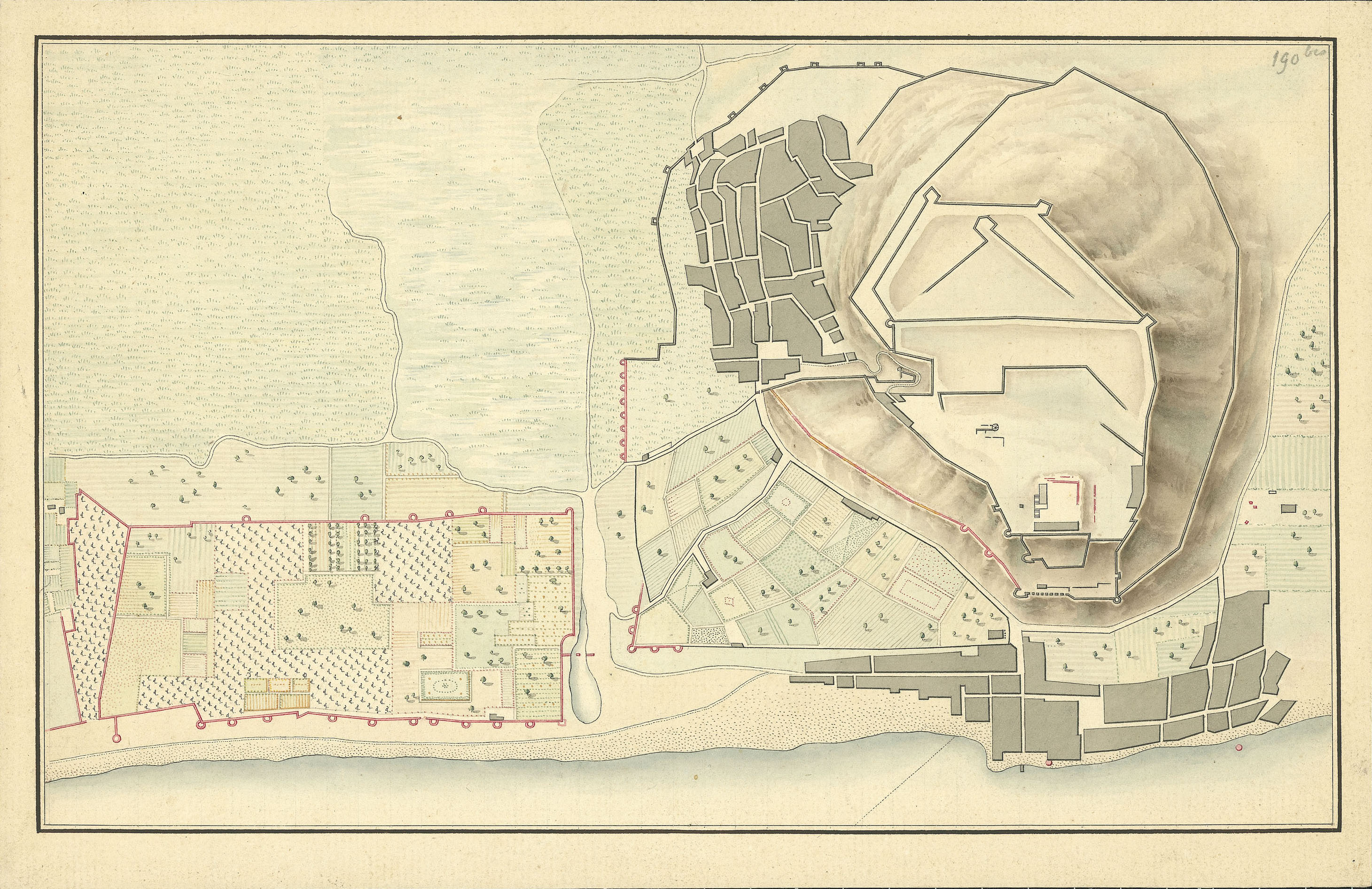 image for: Jacques Moulinier - Plànol de Dénia - Cap a 1801-1803