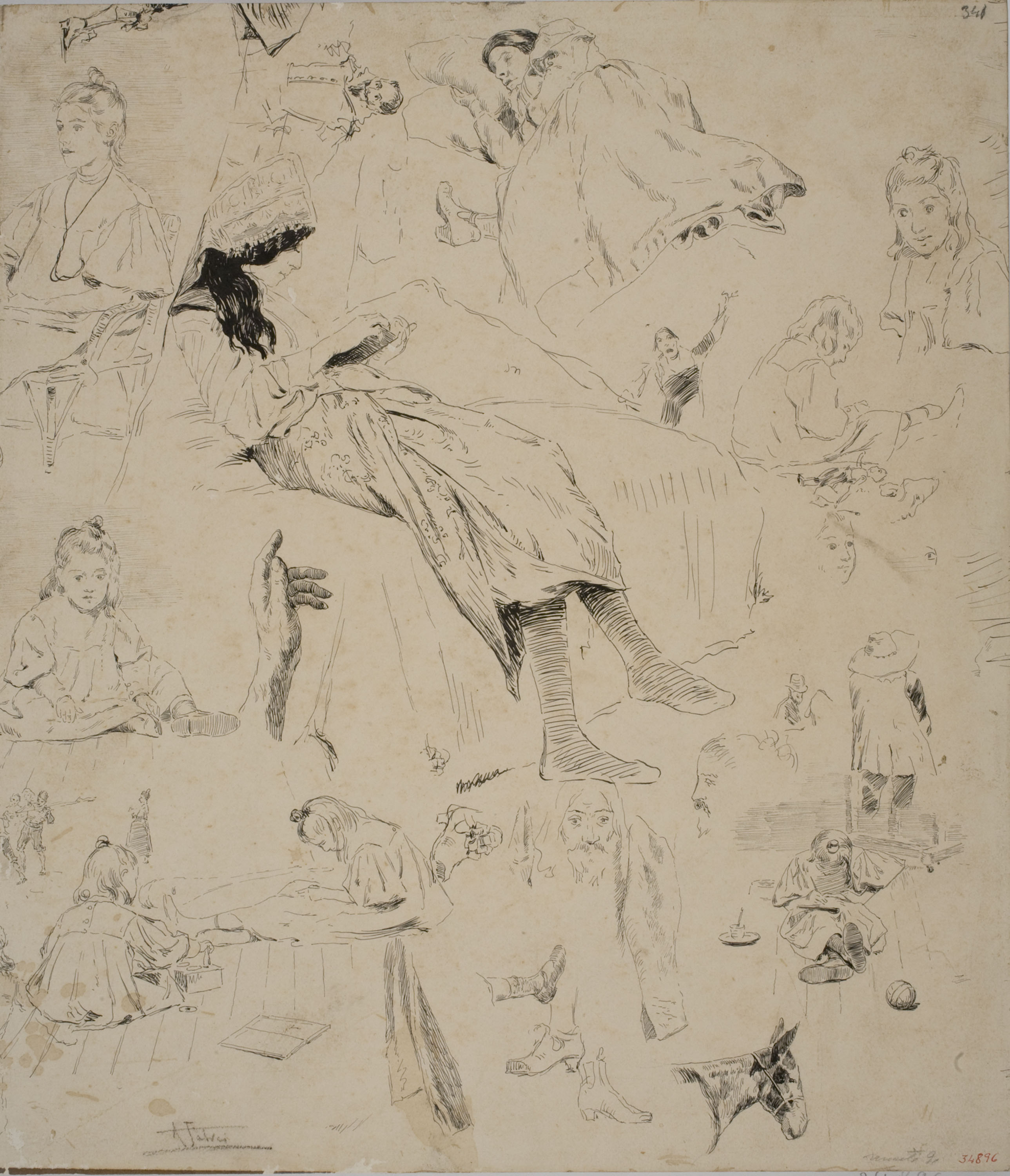 image for: Antoni Fabrés - Apunts diversos - Cap a 1901