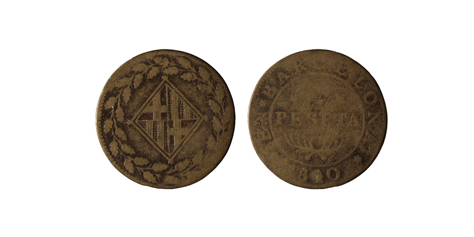 image for: Ocupació francesa - 1 pesseta - 1810