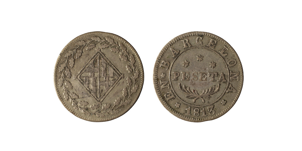 image for: Ocupació francesa - 1 pesseta - 1813