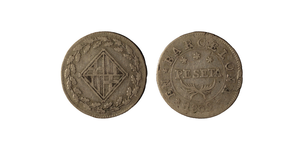 image for: Ocupació francesa - 1 pesseta - 1809