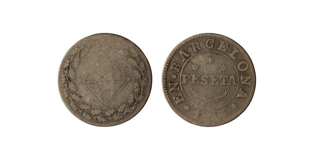 image for: Ocupació francesa - 1 pesseta - 1813