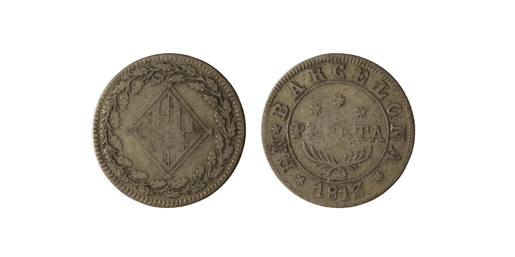 image for: Ocupació francesa - 1 pesseta - 1813