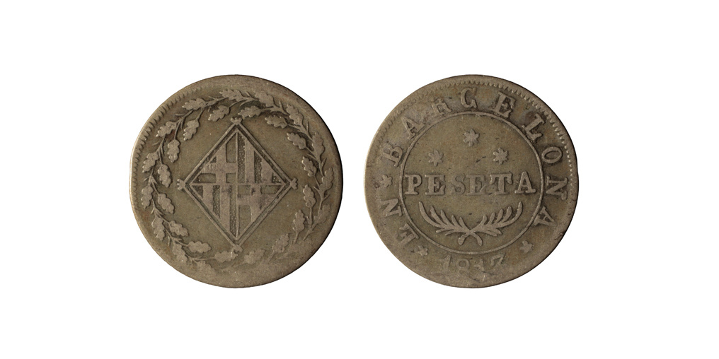 image for: Ocupació francesa - 1 pesseta - 1813