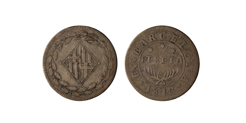 image for: Ocupació francesa - 1 pesseta - 1813