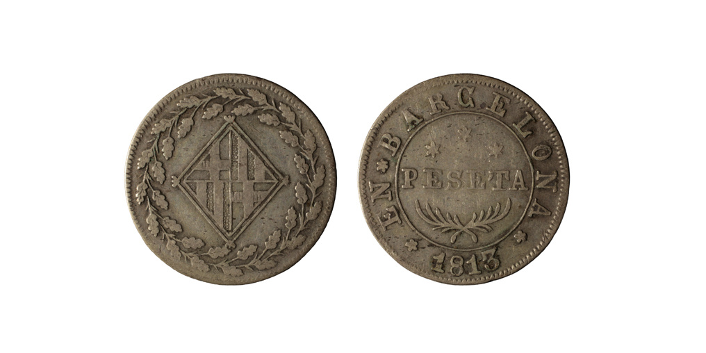 image for: Ocupació francesa - 1 pesseta - 1813