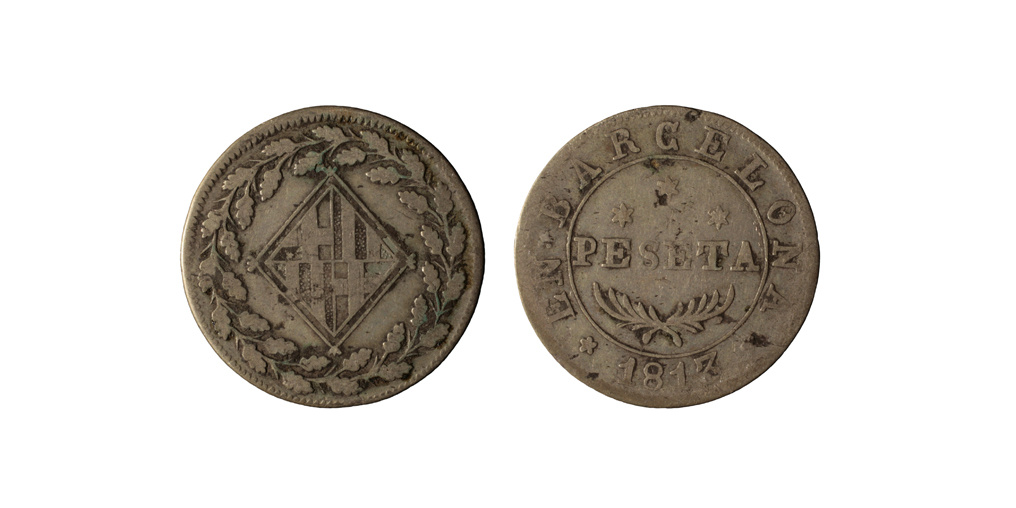 image for: Ocupació francesa - 1 pesseta - 1813
