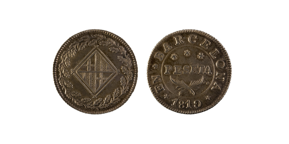 image for: Ocupació francesa - 1 pesseta - 1810