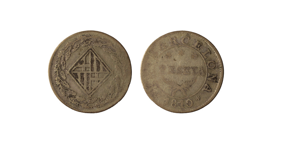image for: Ocupació francesa - 1 pesseta - 1810