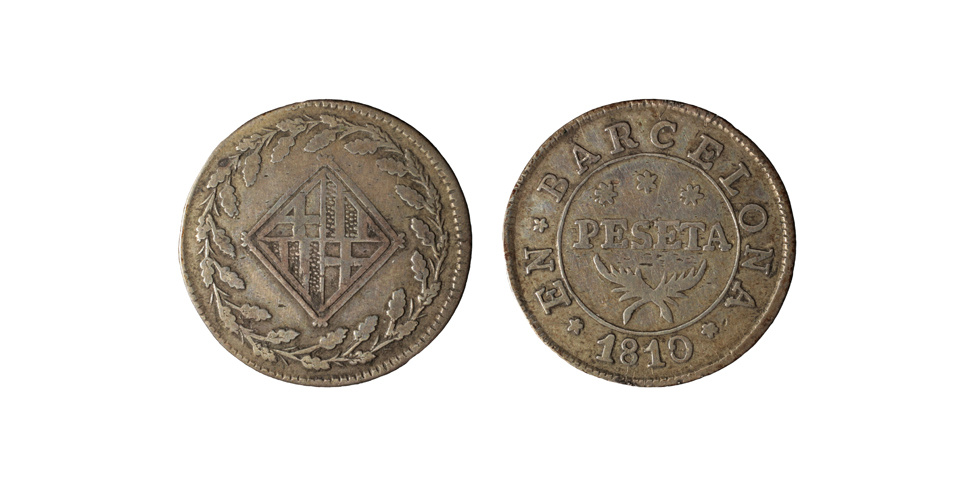 image for: Ocupació francesa - 1 pesseta - 1810