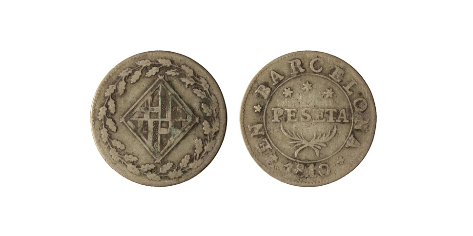 image for: Ocupació francesa - 1 pesseta - 1810