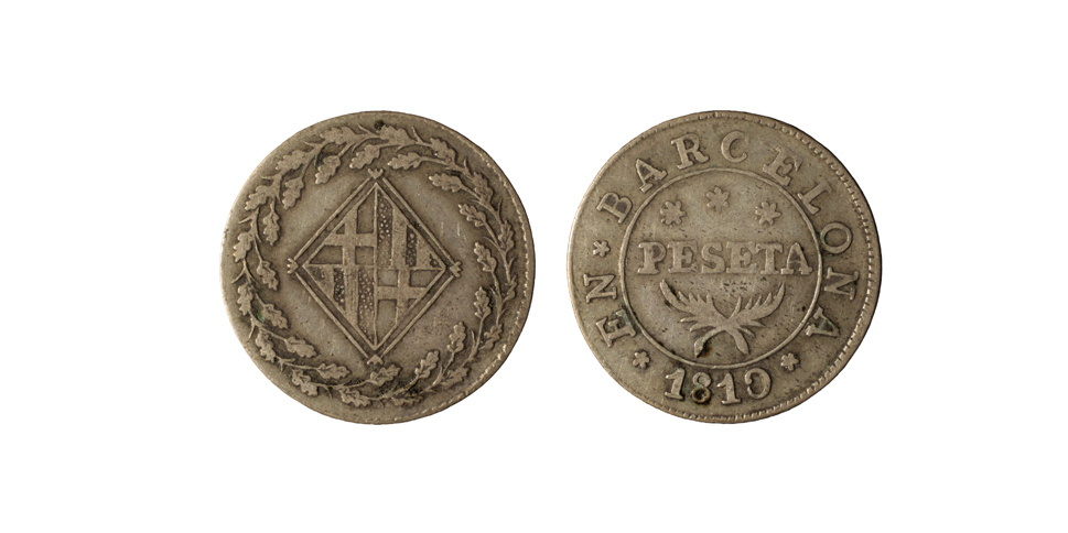 image for: Ocupació francesa - 1 pesseta - 1810
