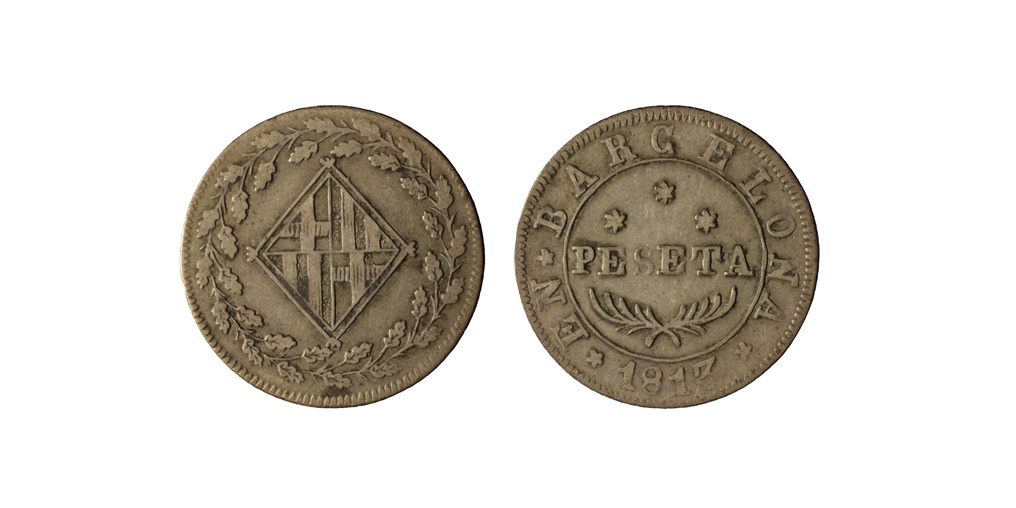 image for: Ocupació francesa - 1 pesseta - 1813