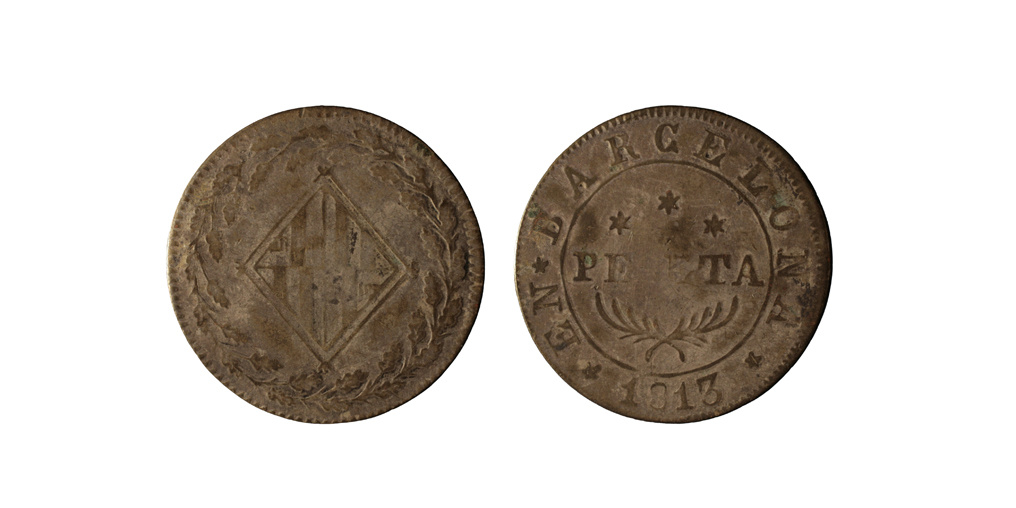 image for: Ocupació francesa - 1 pesseta - 1813