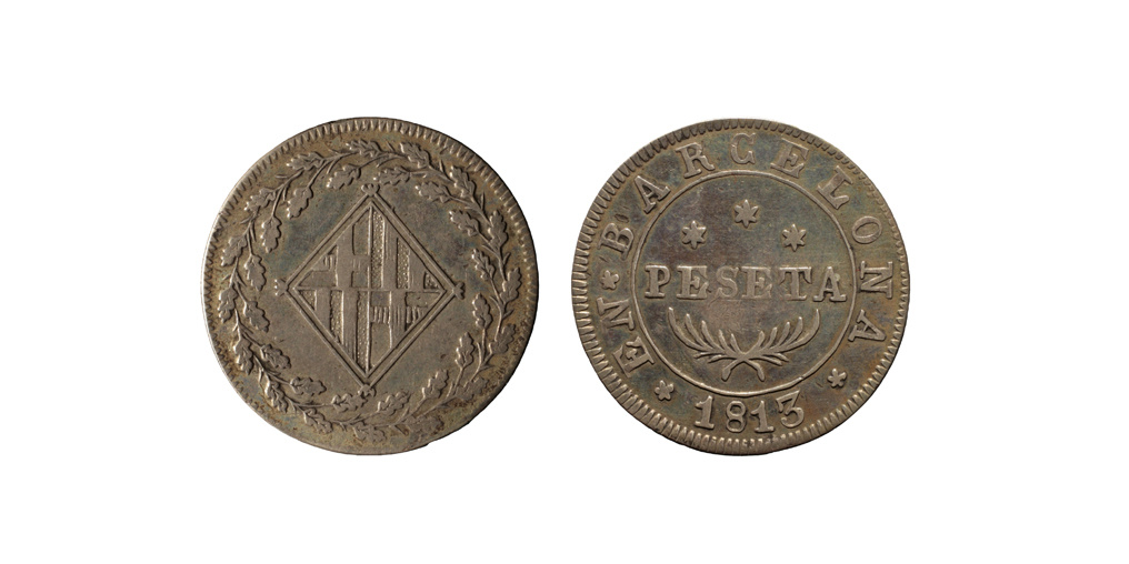 image for: Ocupació francesa - 1 pesseta - 1813