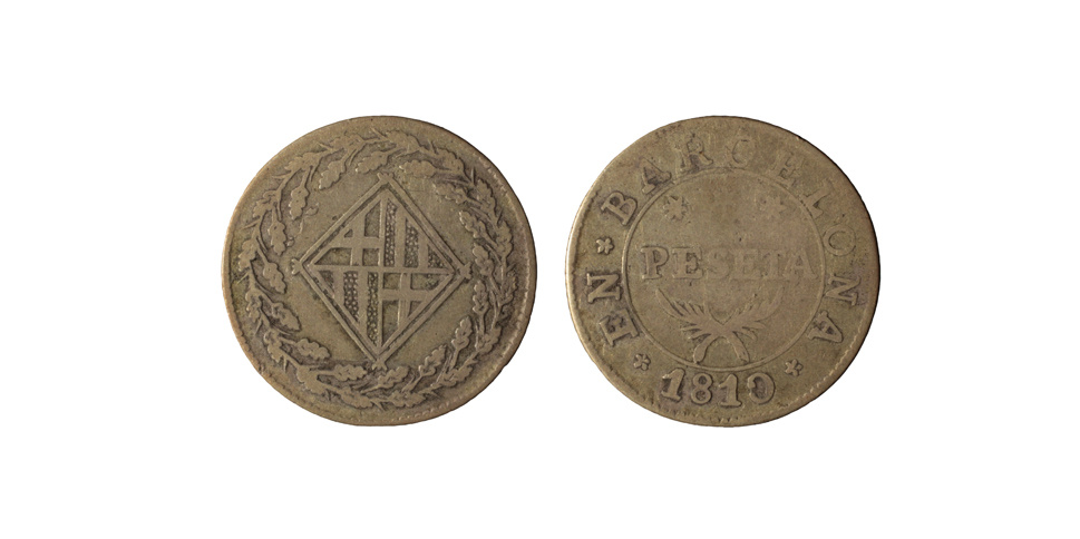 image for: Ocupació francesa - 1 pesseta - 1810