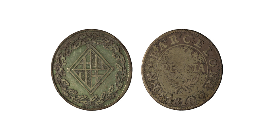 image for: Ocupació francesa - 1 pesseta - 1810