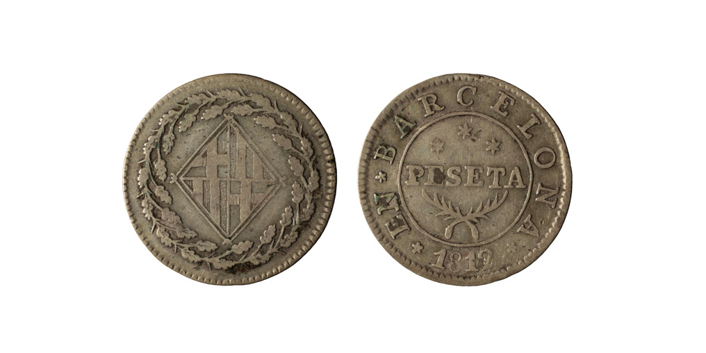 image for: Ocupació francesa - 1 pesseta - 1812