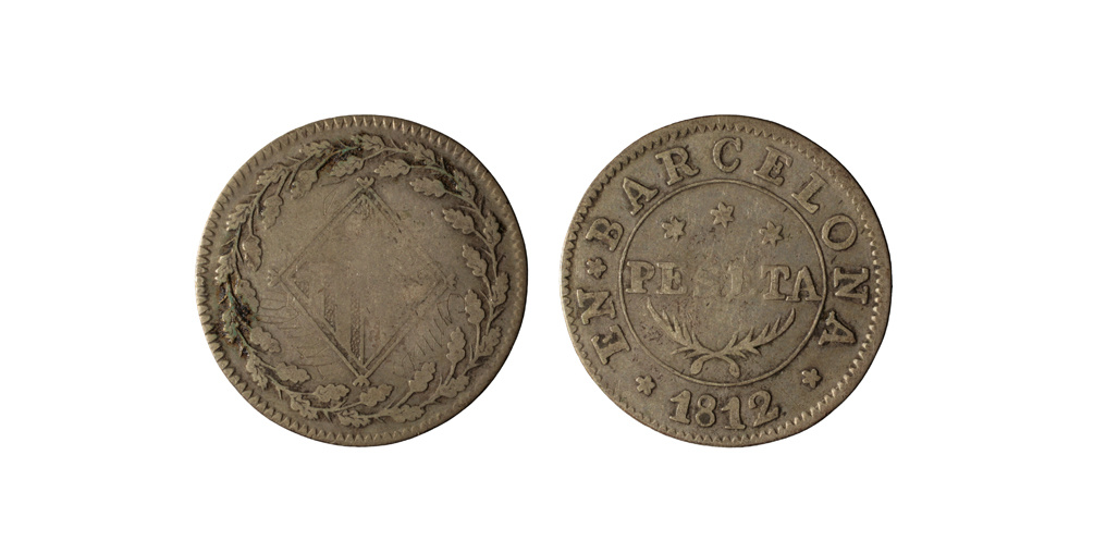 image for: Ocupació francesa - 1 pesseta - 1812