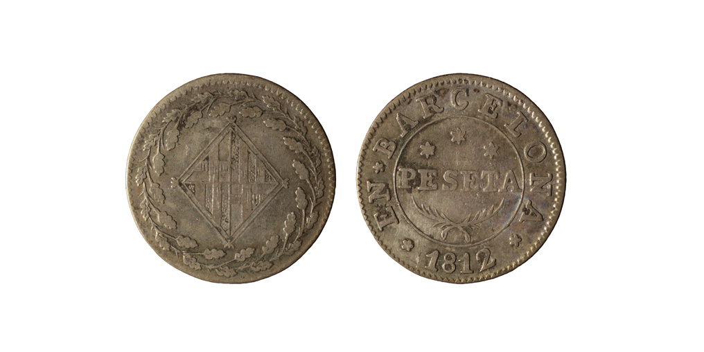 image for: Ocupació francesa - 1 pesseta - 1812