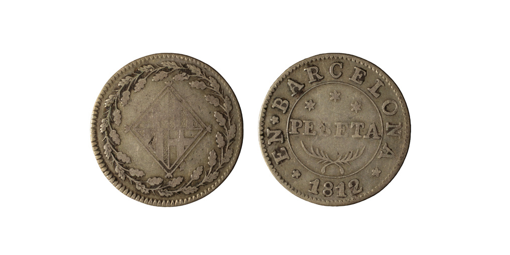 image for: Ocupació francesa - 1 pesseta - 1812