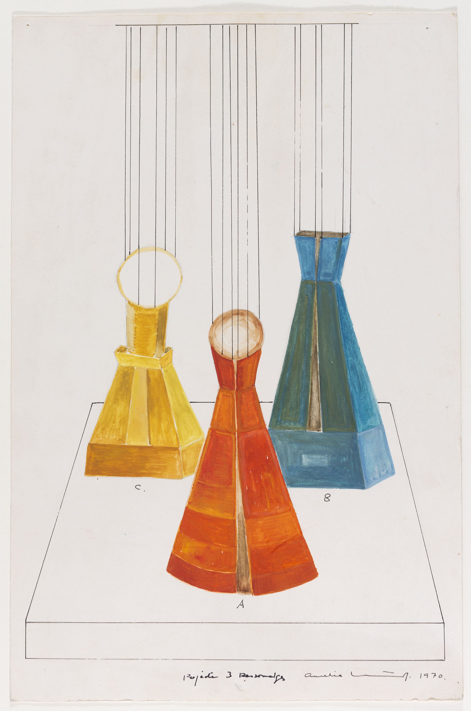 image for: Aurèlia Muñoz - Projecte per a «Tres personatges» - 1970