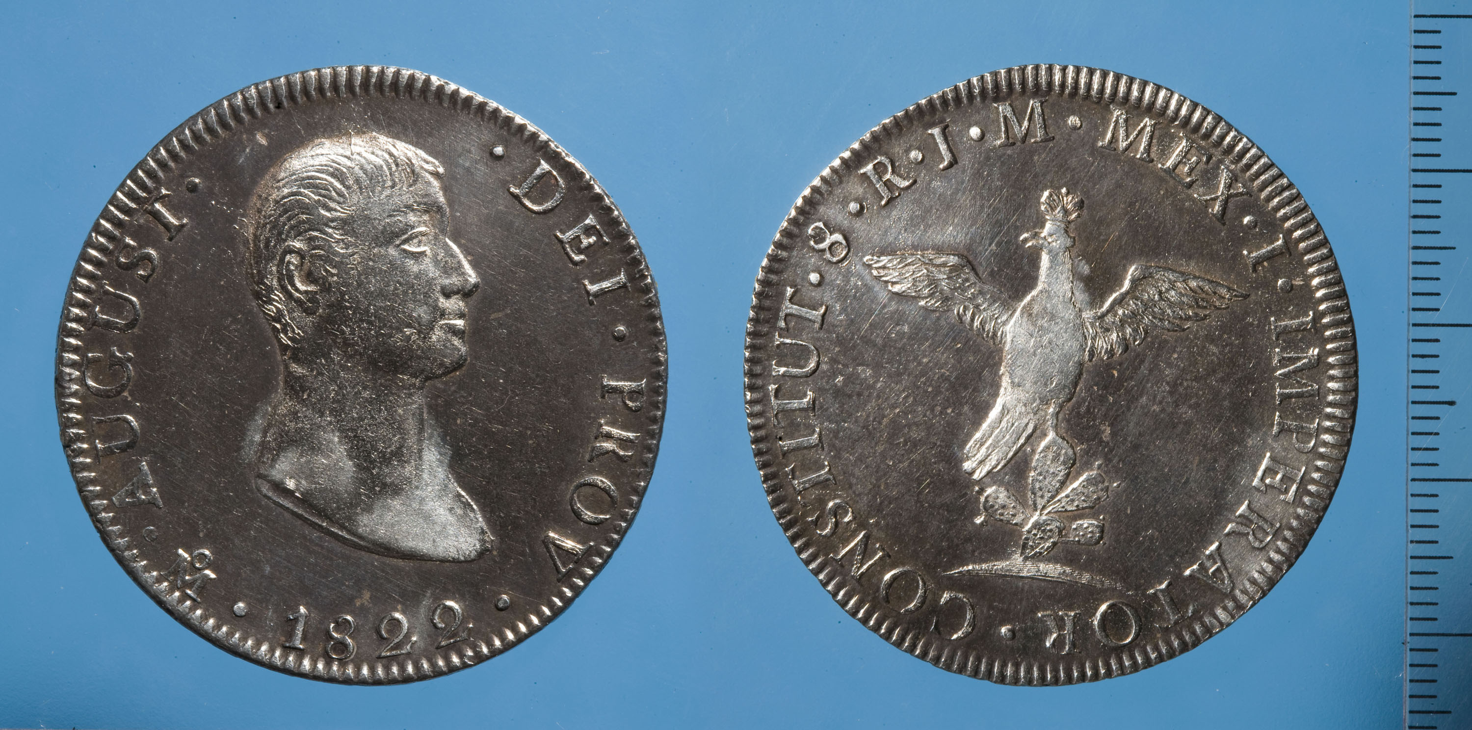 image for: Agustí I de Mèxic - 8 rals - 1822